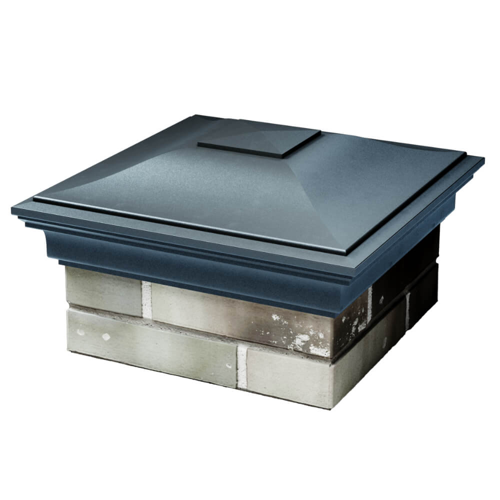 Колпак Zking Монблан Серый на столб 1.5х1.5 кирпича (385х385мм) в Тюмени фото