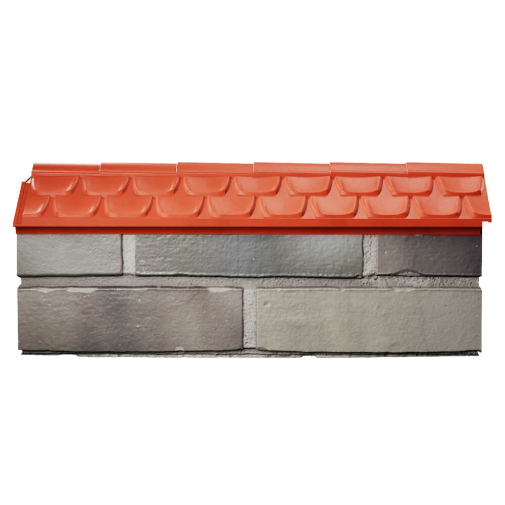 Парапет Zking Эльбрус Красный с посадкой на 0.5 кирпича (130мм) в Тюмени фото