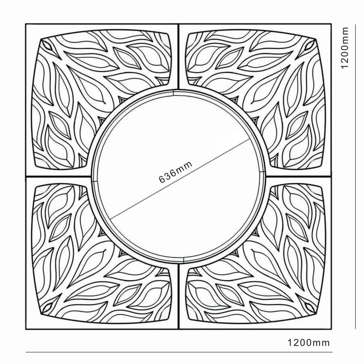 Приствольная решетка для дерева ZKING CRUST 1.2х1.2м Черная в Тюмени фото
