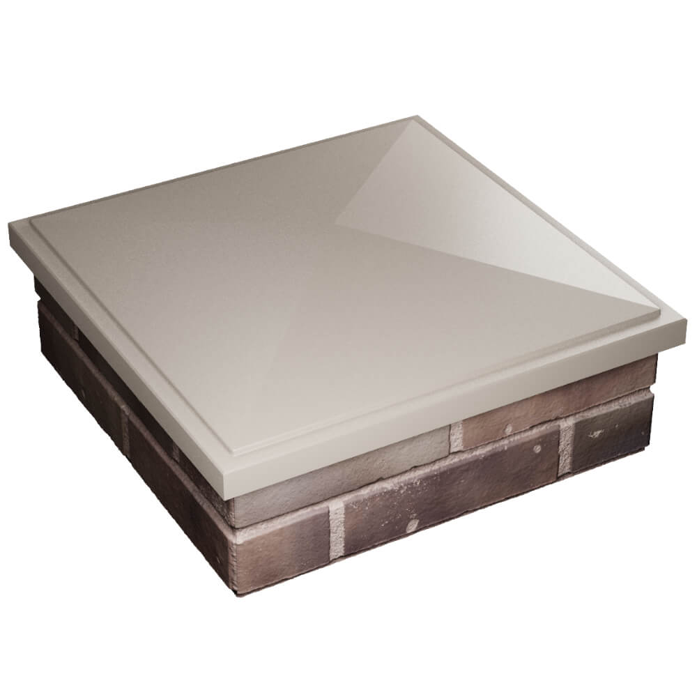 Колпак Zking БонаМоно Бежевый на столб 2х2 кирпича (515х515, 530х530мм) в Тюмени фото