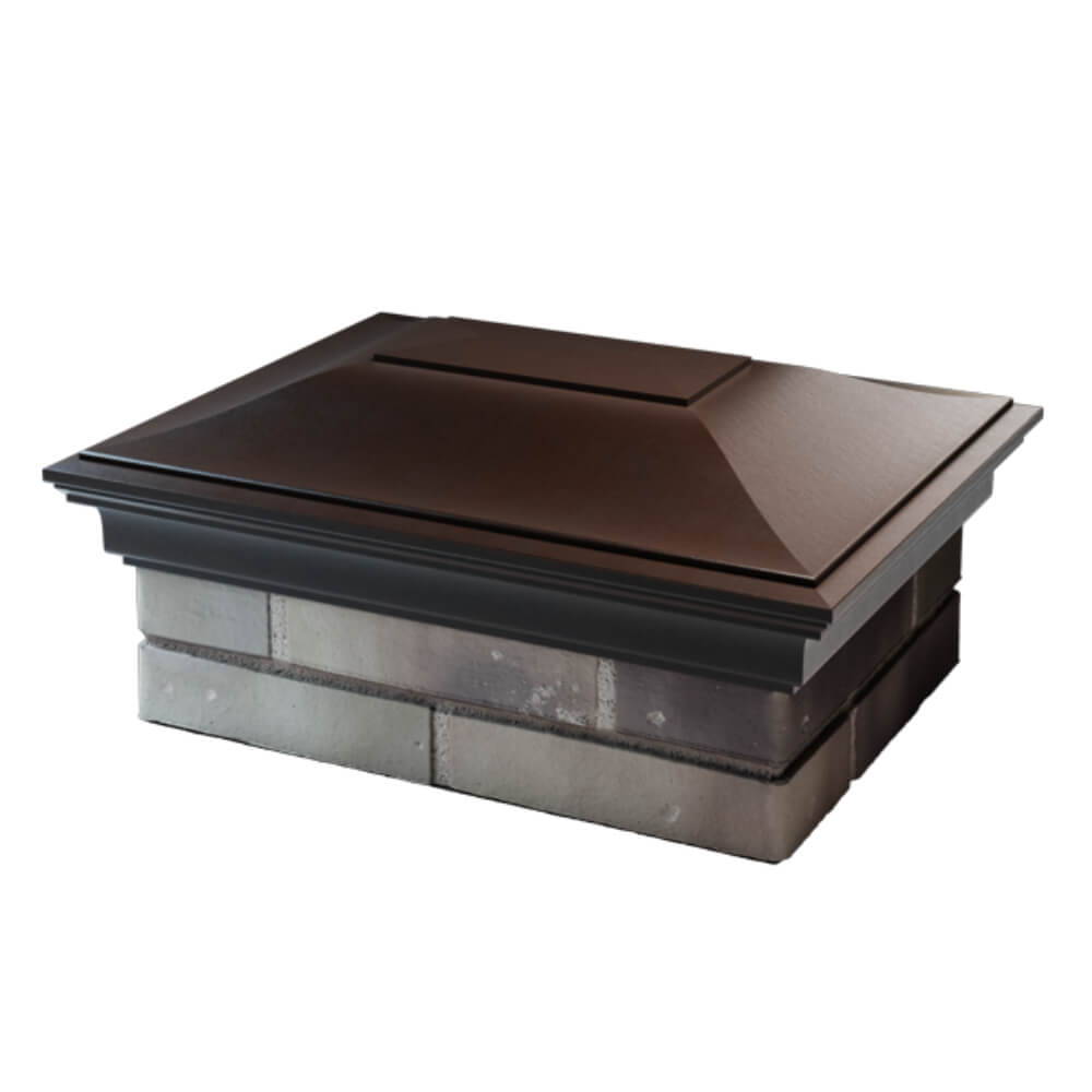 Колпак Zking Монблан Коричневый на столб 2х1.5 кирпича (515х385мм) в Тюмени фото