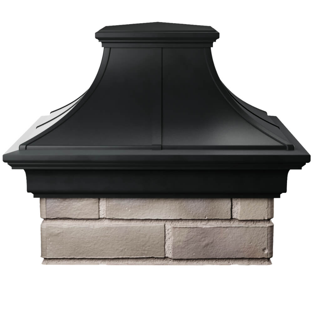 Колпак Zking Монблан Премиум Черный на столб 1.5х1.5 кирпича (385х385мм) Тюмень фото