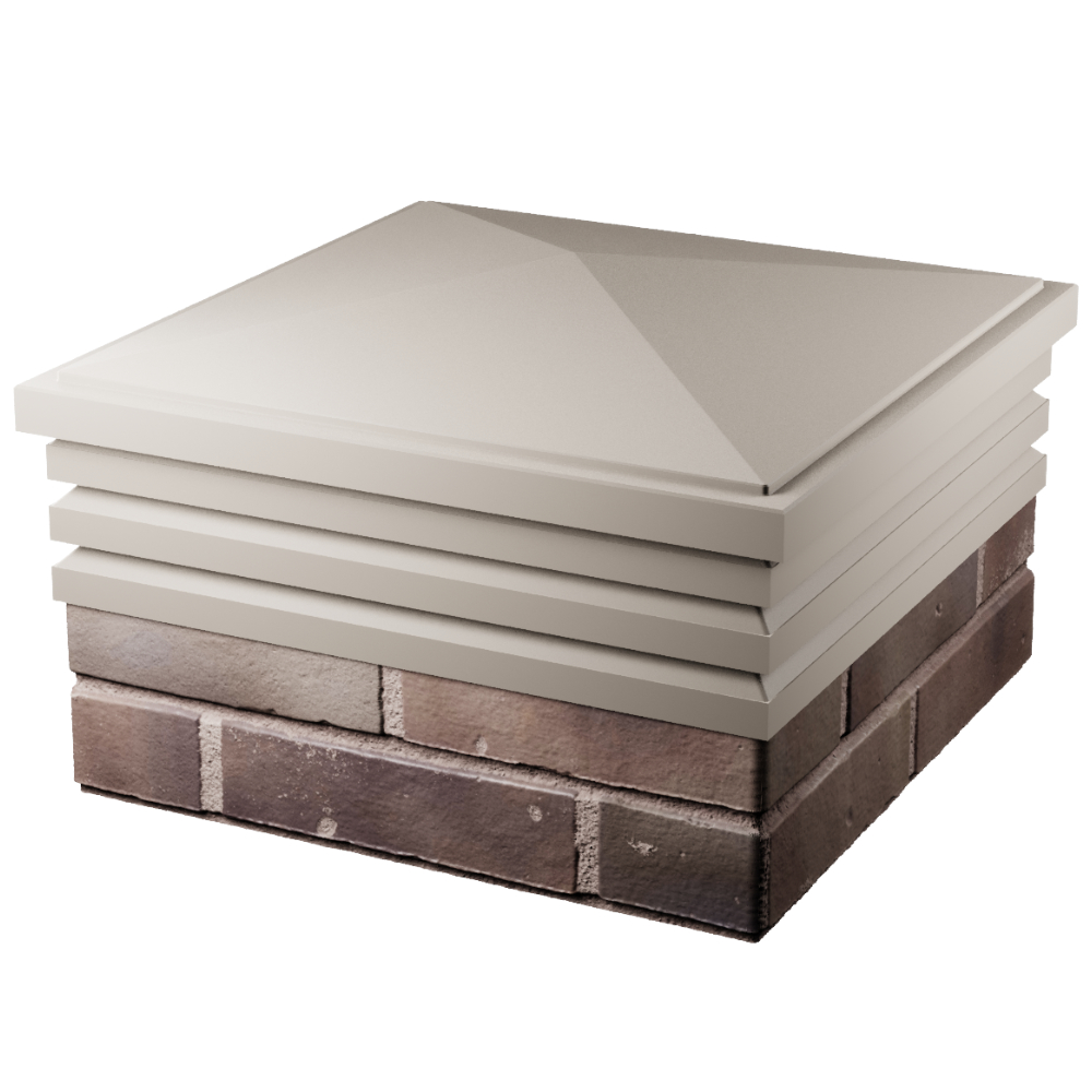 Колпак Zking Бона ХайТек Бежевый на столб 2х2 кирпича (513х513мм) в Тюмени фото