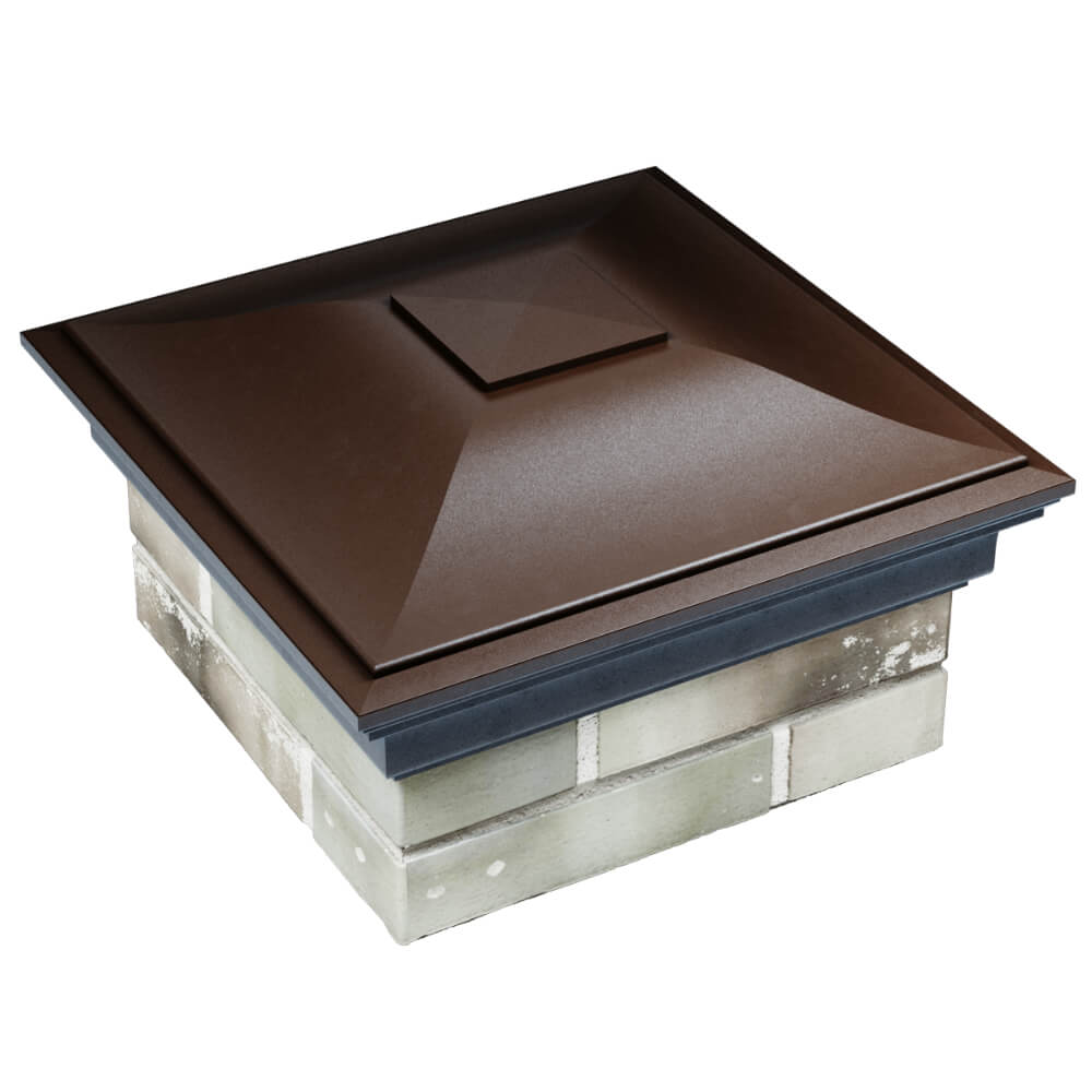 Колпак Zking Монблан Коричневый на столб 1.5х1.5 кирпича (385х385мм) в Тюмени фото