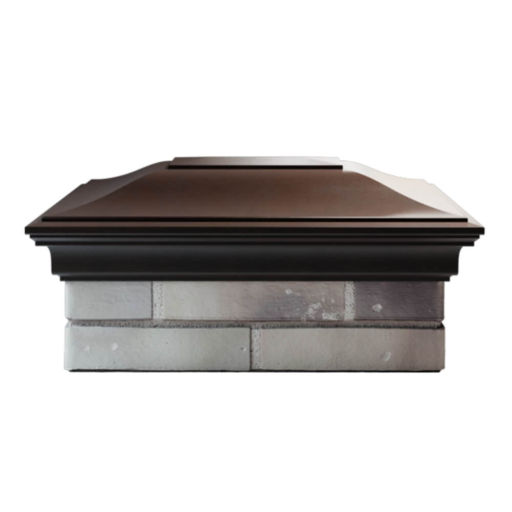 Колпак Zking Монблан Коричневый на столб 2х1.5 кирпича (515х385мм) в Тюмени фото
