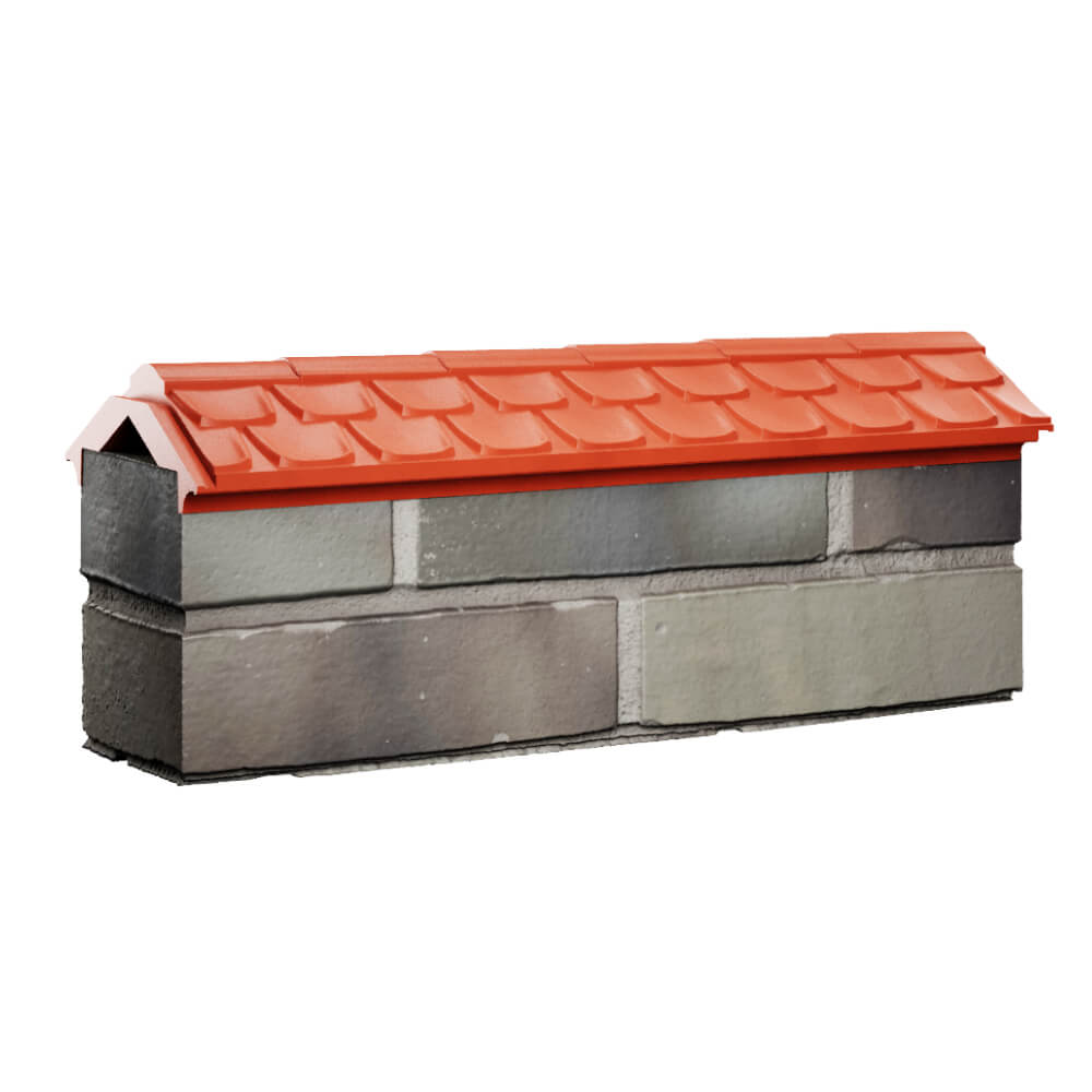 Парапет Zking Эльбрус Красный с посадкой на 0.5 кирпича (130мм) Тюмень фото