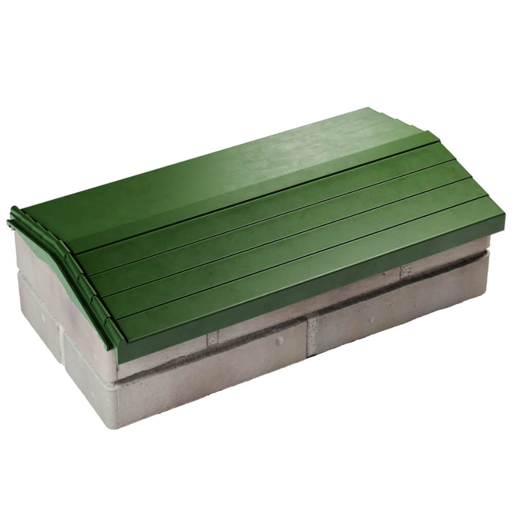 Парапет Zking Бона ХайТек Зеленый с посадкой на 1 кирпич (200/225/255мм) в Тюмени фото