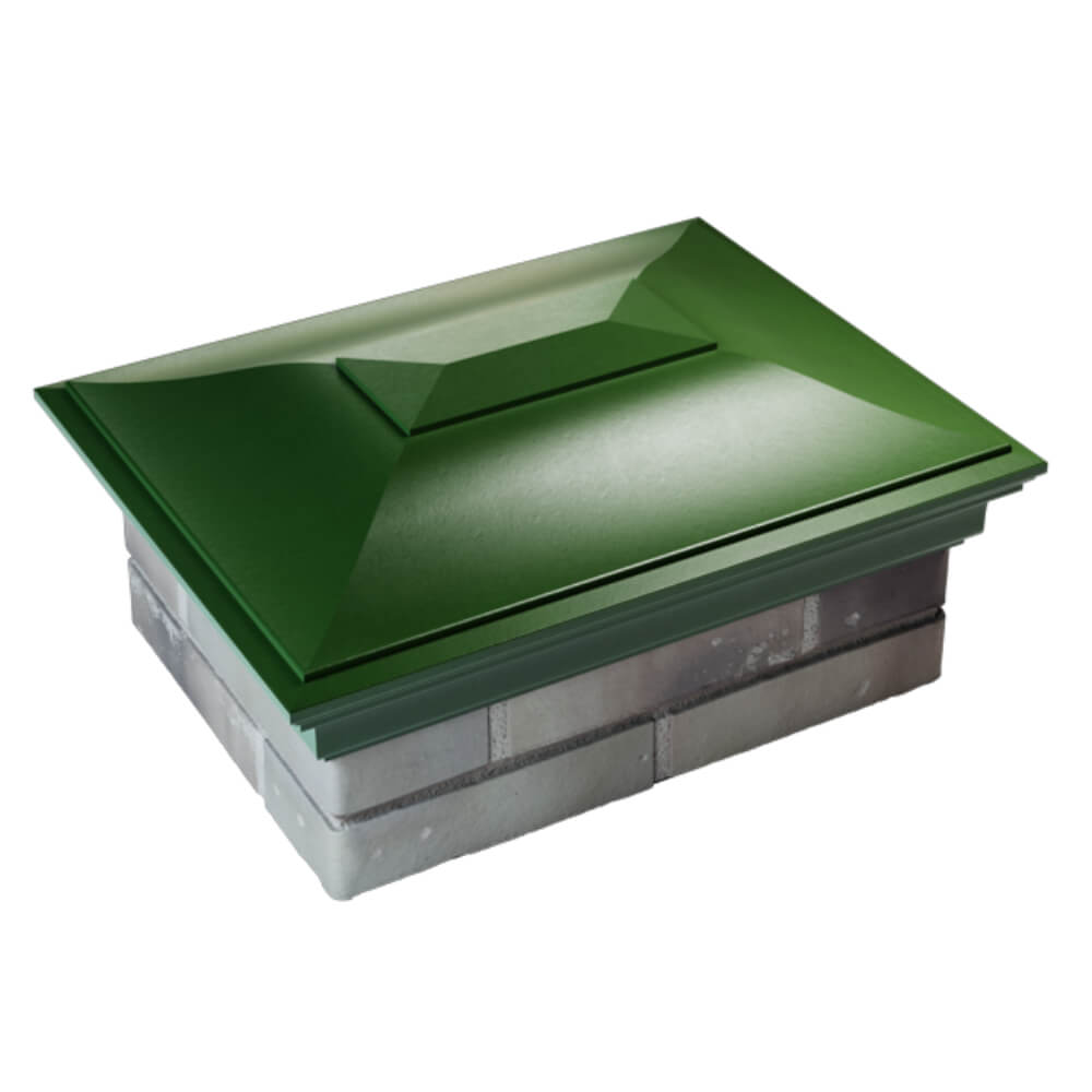 Колпак Zking Монблан Зеленый на столб 2х1.5 кирпича (515х385мм) Тюмень фото