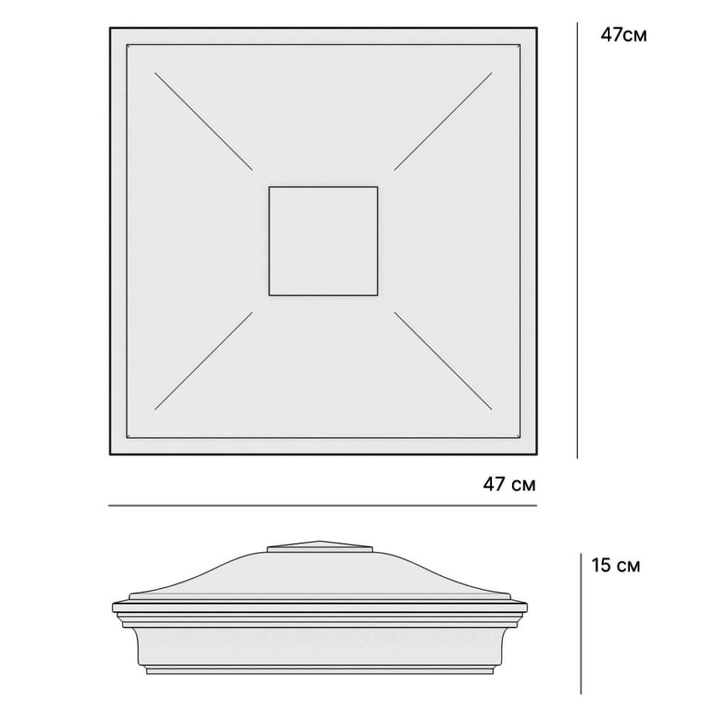 Колпак Zking Монблан Коричневый на столб 1.5х1.5 кирпича (385х385мм) в Тюмени фото