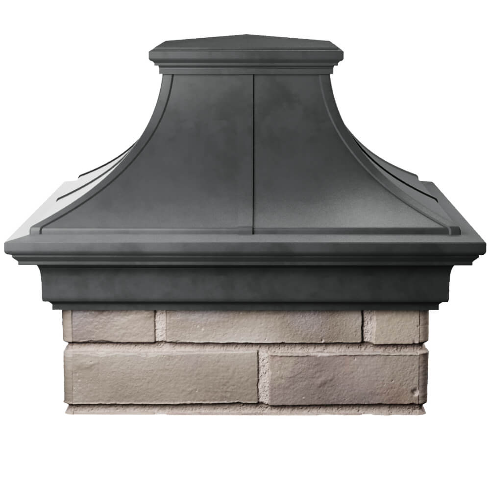 Колпак Zking Монблан Премиум Серый на столб 1.5х1.5 кирпича (385х385мм) Тюмень фото