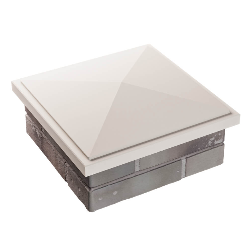 Колпак Zking БонаМоно Бежевый на столб 1.5х1.5 кирпича (385х385, 400х400мм) в Тюмени фото