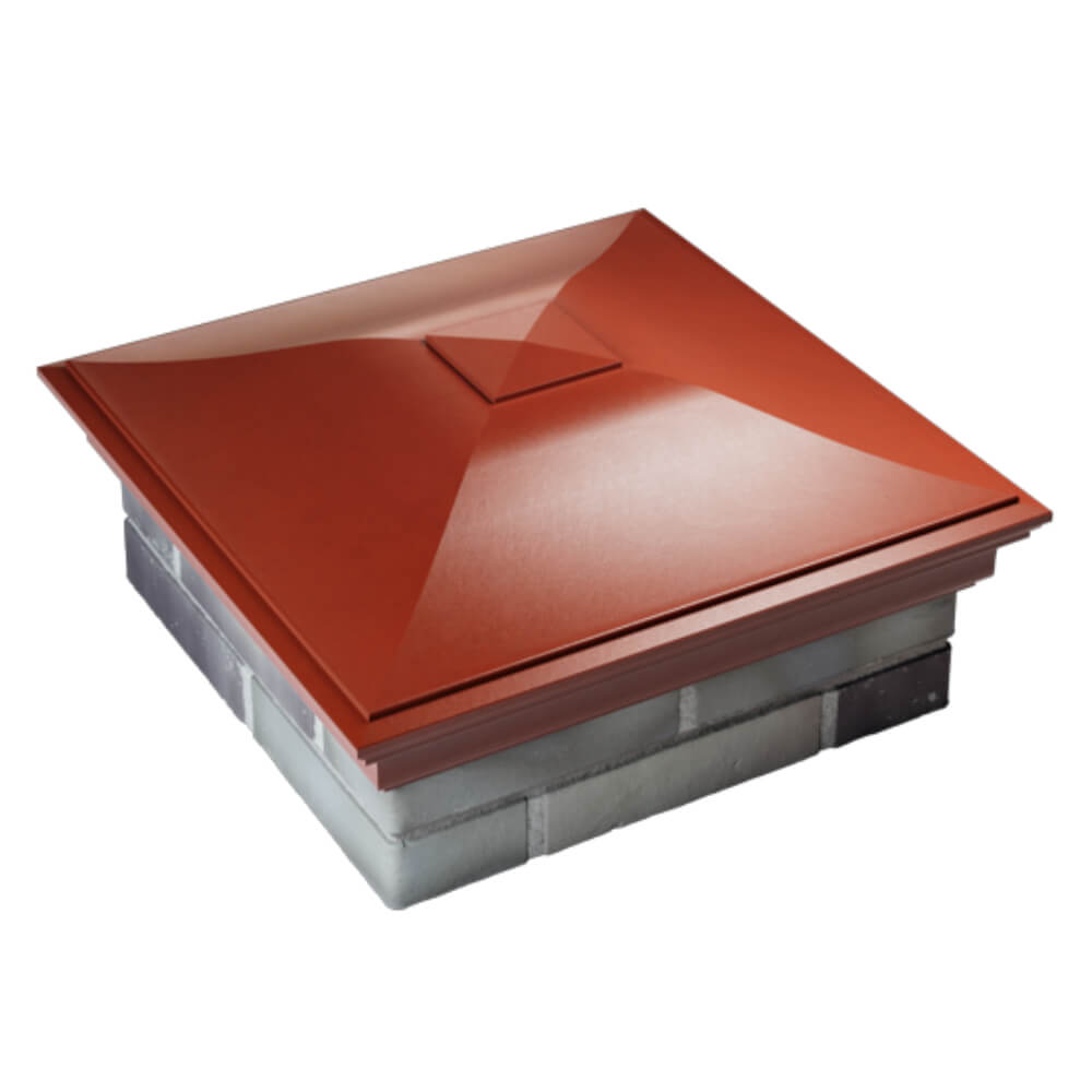 Колпак Zking Монблан Красный на столб 2х2 кирпича (515х515мм) Тюмень фото