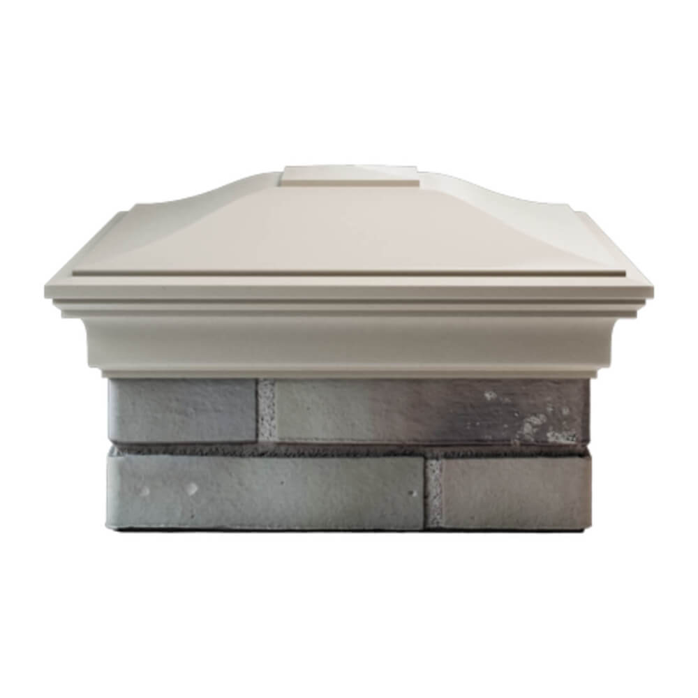 Колпак Zking Монблан Бежевый на столб 1.5х1.5 еврокирпича 0.7НФ (355х355мм) Тюмень фото