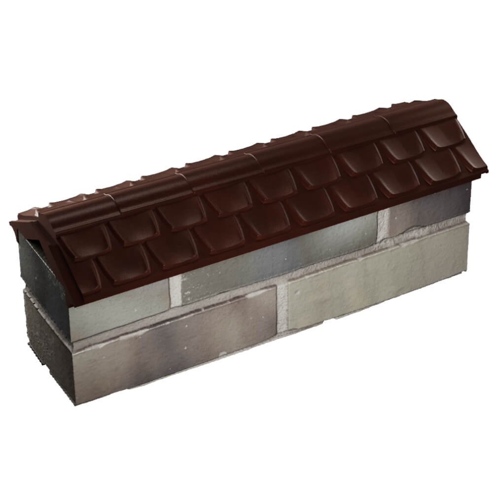 Парапет Zking Эльбрус Коричневый с посадкой на 0.5 кирпича (130мм) в Тюмени фото