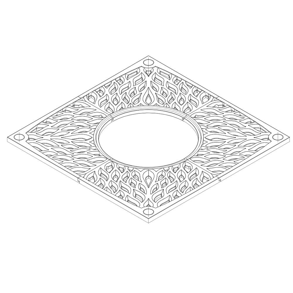 Приствольная решетка для дерева ZKING CRUST 2х2м Черная в Тюмени фото