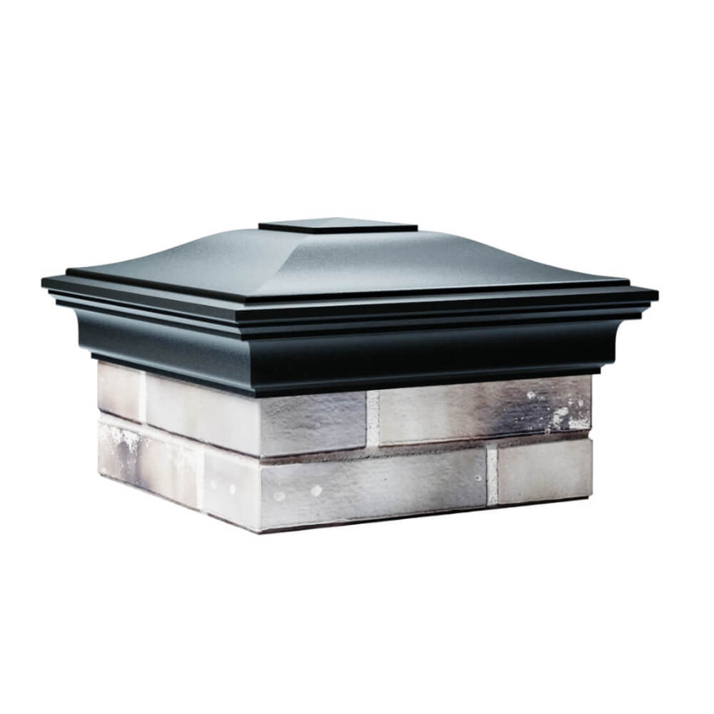 Колпак Zking Монблан Черный на столб 1.5х1.5 еврокирпича 0.7НФ (355х355мм) в Тюмени фото