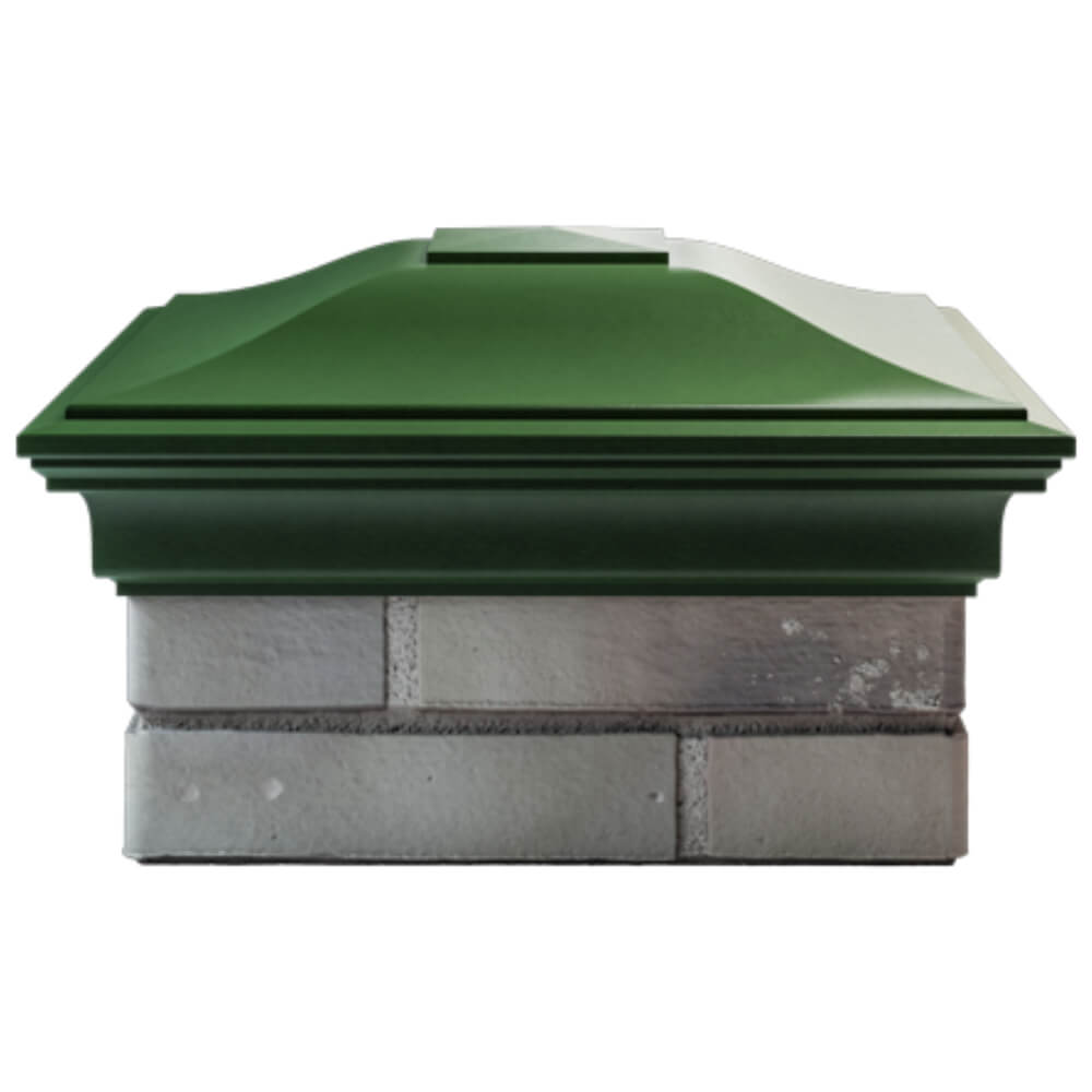 Колпак Zking Монблан Зеленый на столб 1.5х1.5 кирпича (385х385мм) Тюмень фото