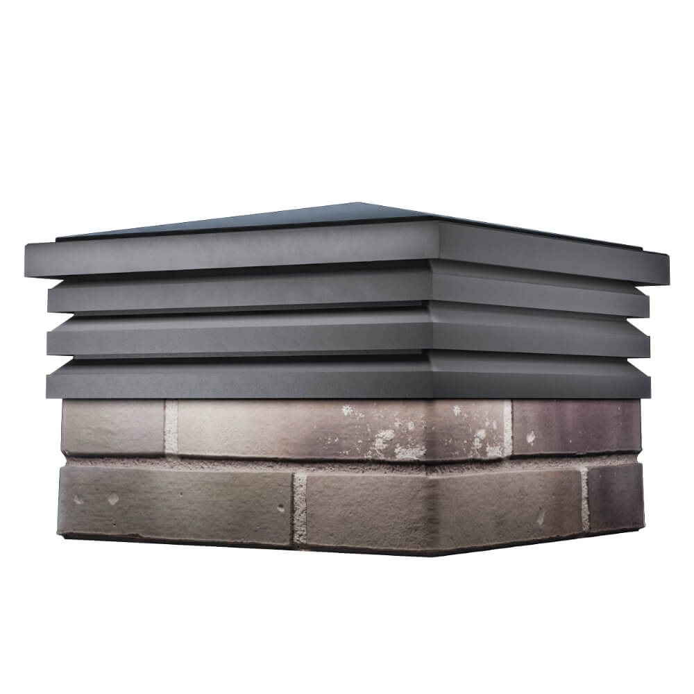 Колпак Zking Бона ХайТек Серый на столб 1.5х1.5 кирпича (385х385мм) в Тюмени фото