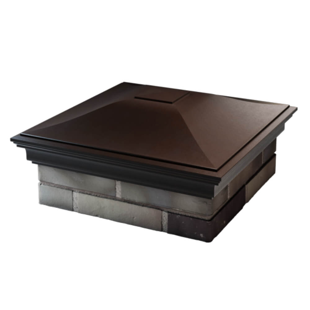Колпак Zking Монблан Коричневый на столб 2х2 кирпича (515х515мм) в Тюмени фото
