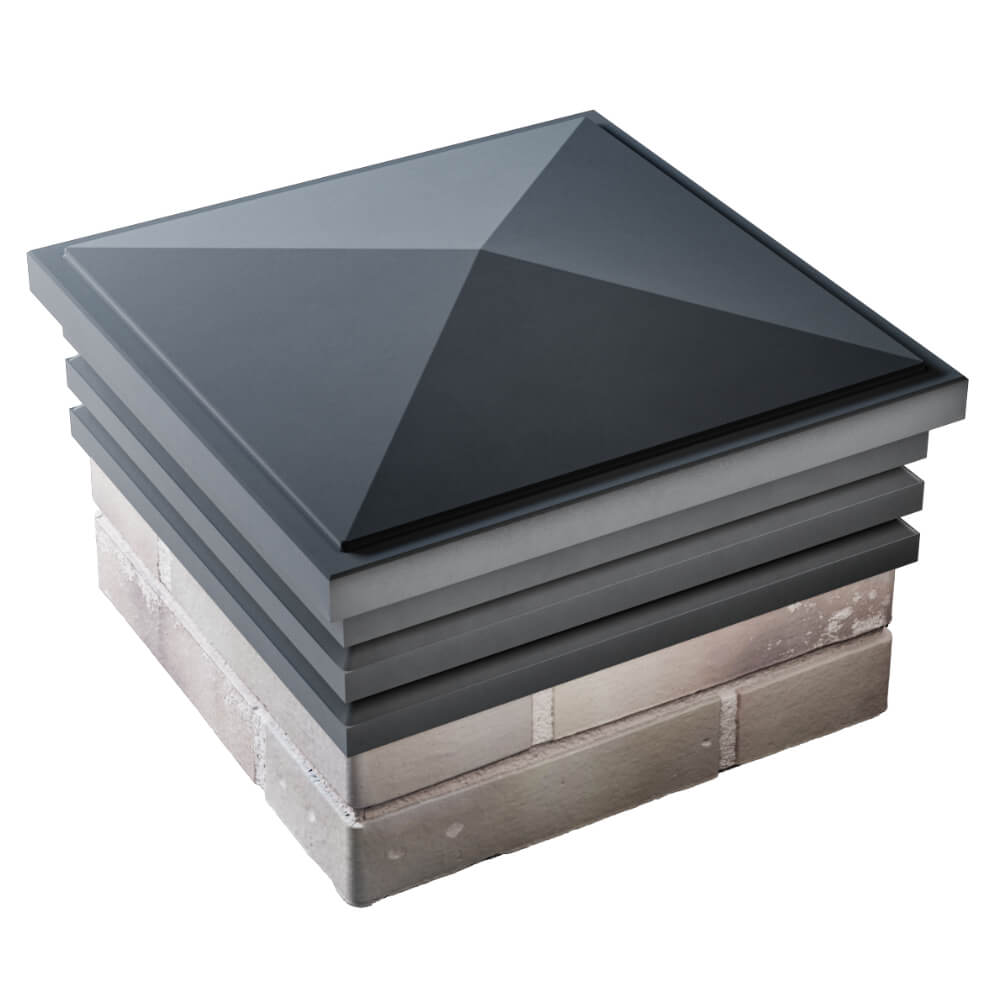 Колпак Zking Бона ХайТек Серый на столб 1.5х1.5 кирпича (385х385мм) в Тюмени фото