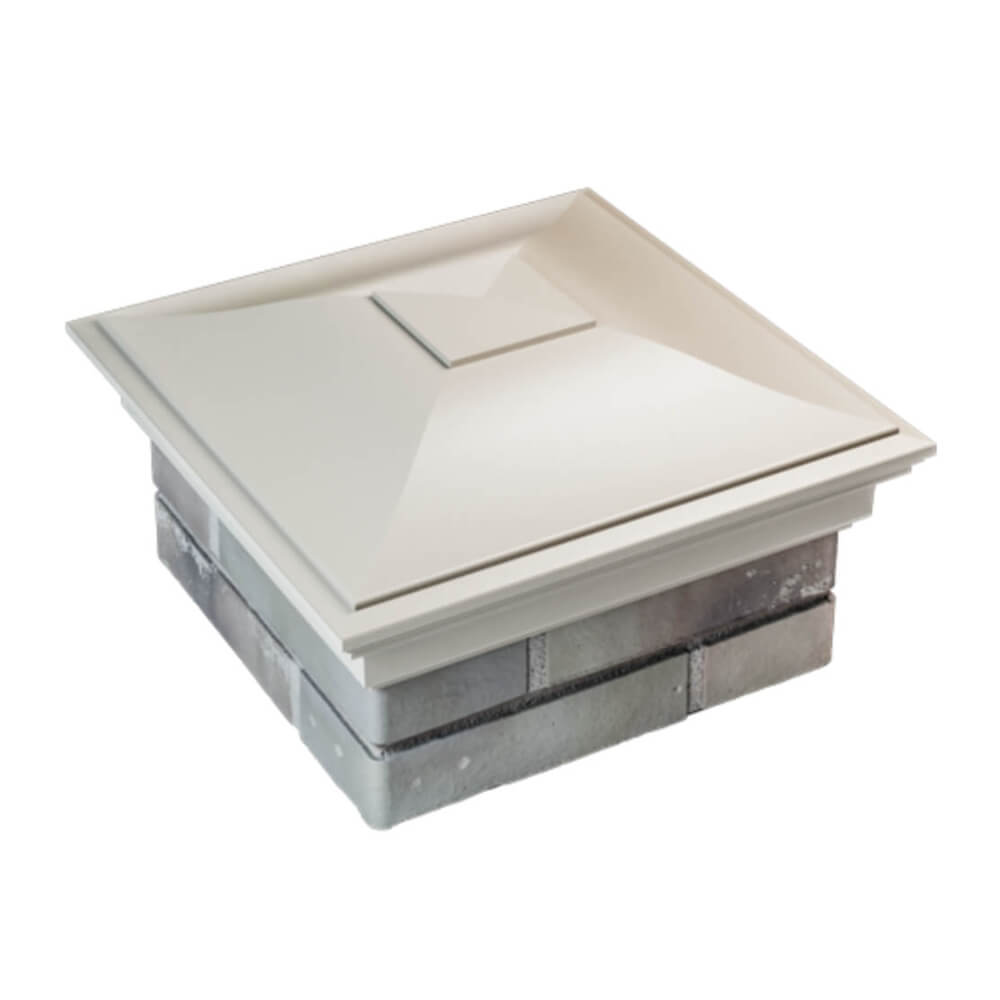 Колпак Zking Монблан Бежевый на столб 1.5х1.5 еврокирпича 0.7НФ (355х355мм) в Тюмени фото