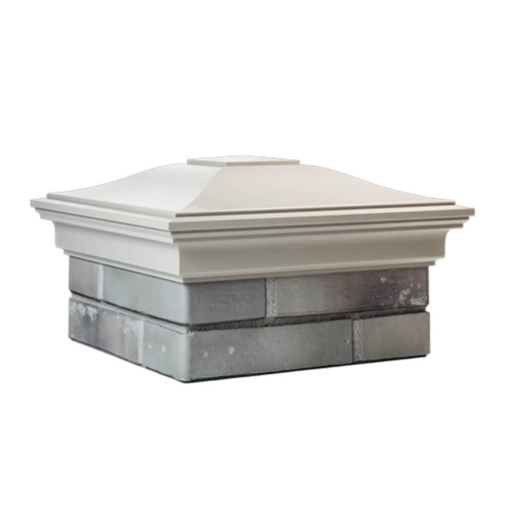 Колпак Zking Монблан Бежевый на столб 1.5х1.5 еврокирпича 0.7НФ (355х355мм) в Тюмени фото