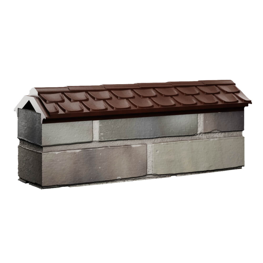 Парапет Zking Эльбрус Коричневый с посадкой на 0.5 кирпича (130мм) Тюмень фото
