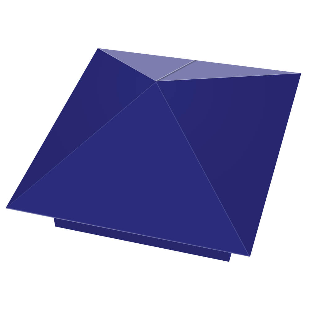 Колпак металлический 400х400мм RAL5002 Синий Ультрамарин заборный Тюмень фото