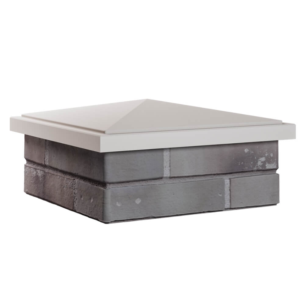 Колпак Zking БонаМоно Бежевый на столб 1.5х1.5 кирпича (385х385, 400х400мм) в Тюмени фото