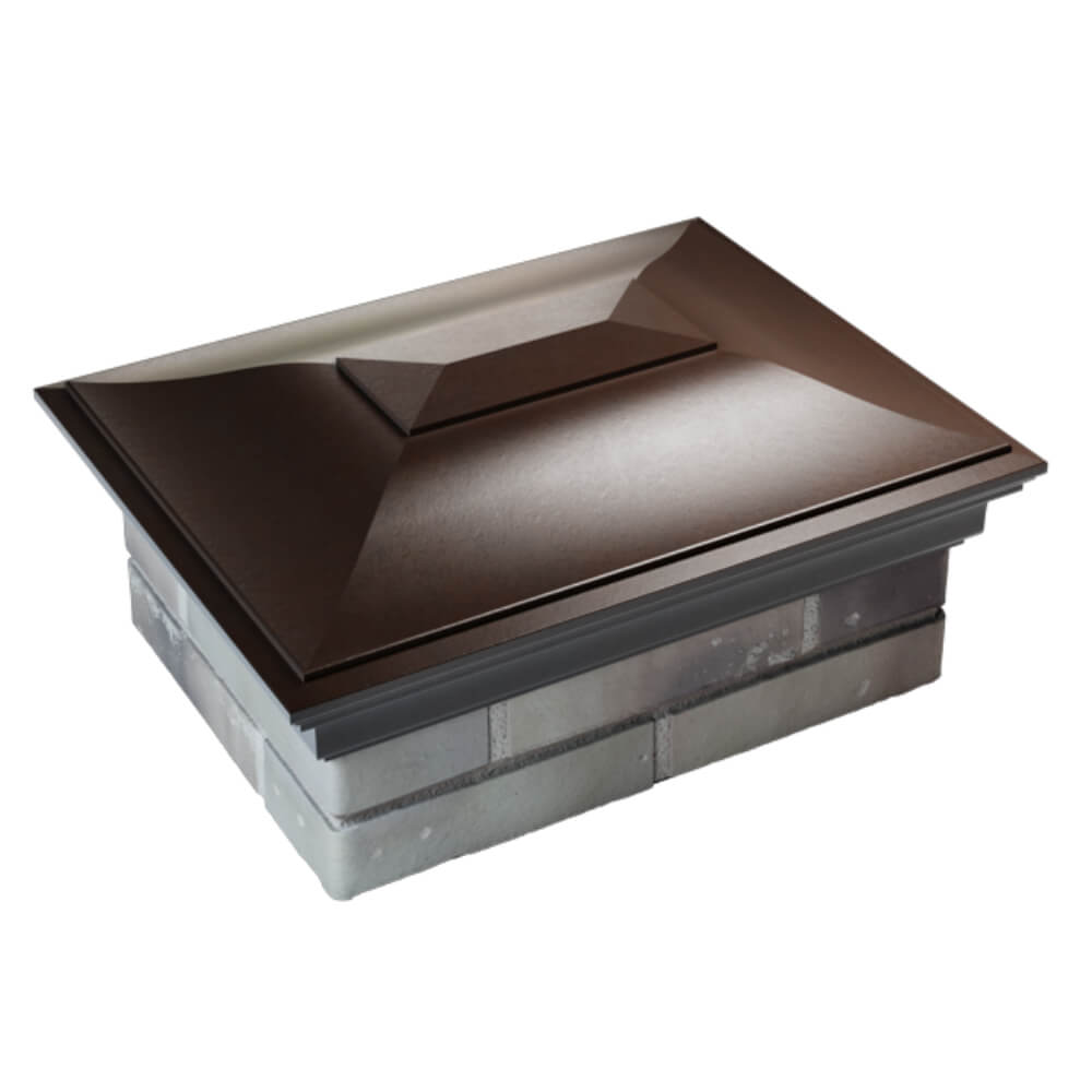 Колпак Zking Монблан Коричневый на столб 2х1.5 кирпича (515х385мм) Тюмень фото