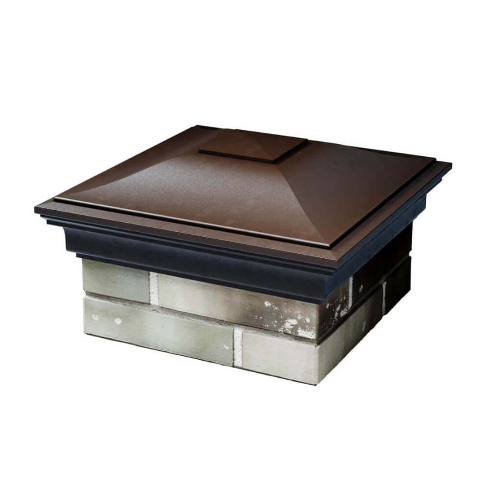 Колпак Zking Монблан Коричневый на столб 1.5х1.5 еврокирпича 0.7НФ (355х355мм) в Тюмени фото