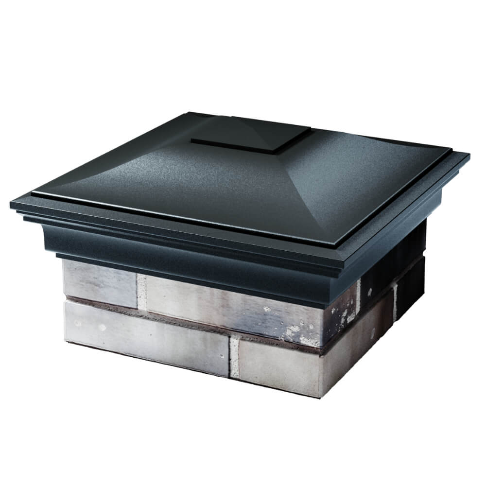 Колпак Zking Монблан Черный на столб 1.5х1.5 кирпича (385х385мм) в Тюмени фото