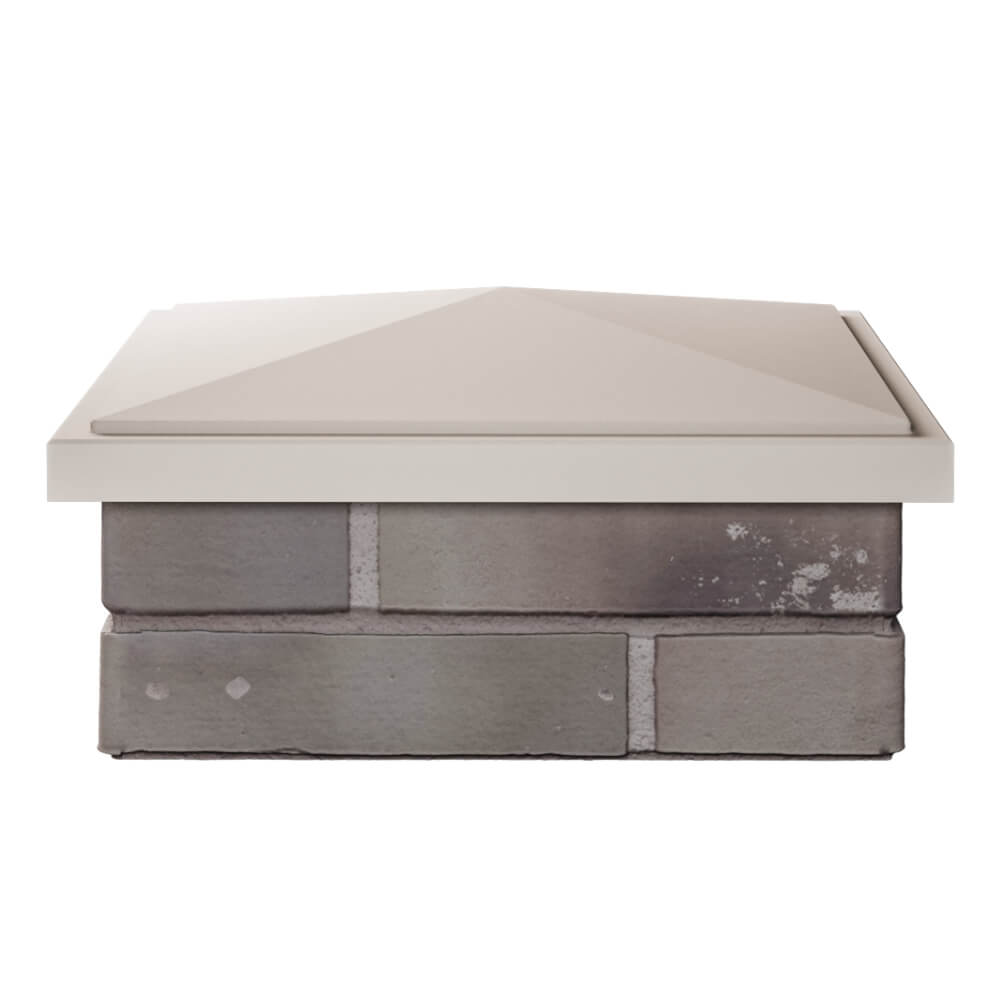 Колпак Zking БонаМоно Бежевый на столб 1.5х1.5 кирпича (385х385, 400х400мм) Тюмень фото