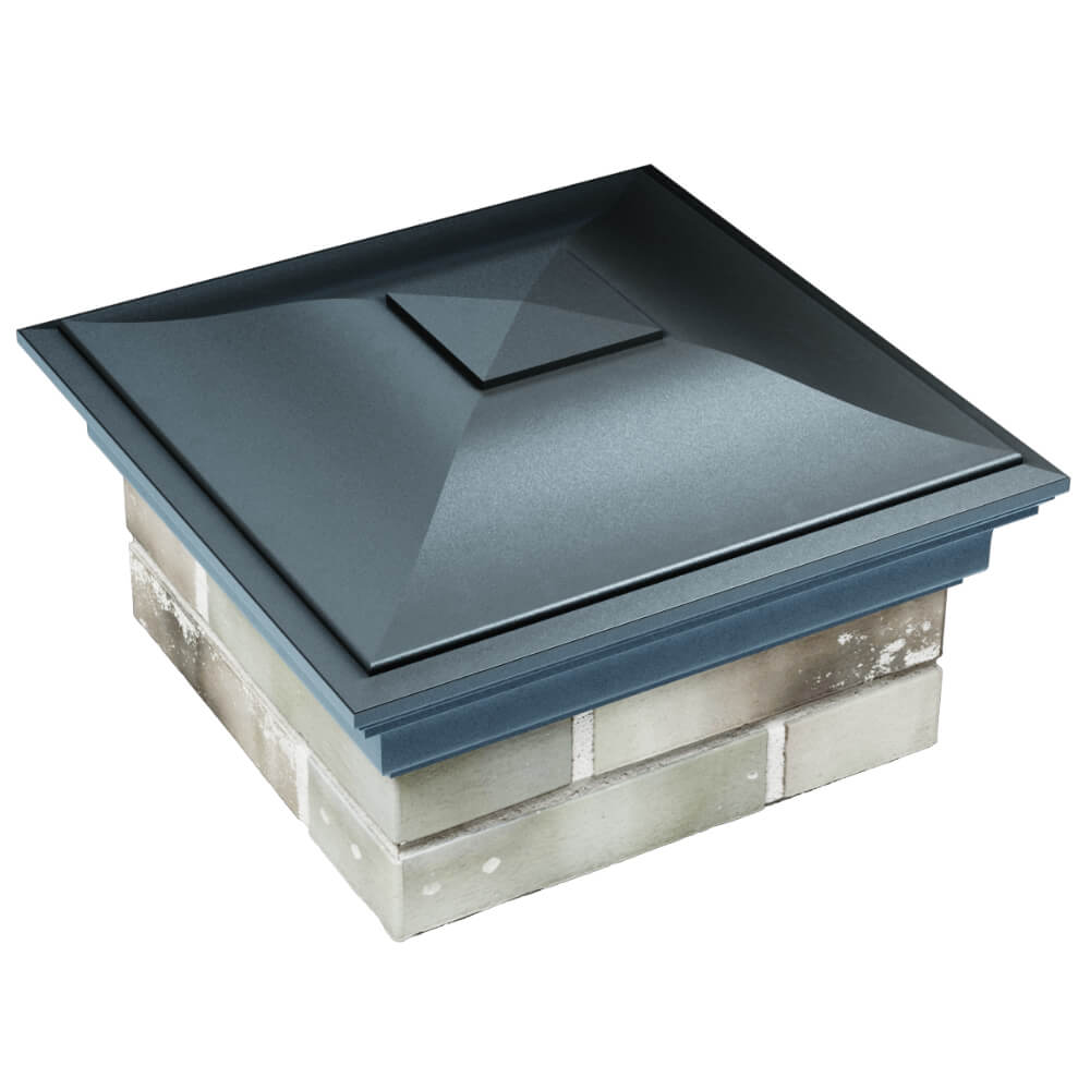 Колпак Zking Монблан Серый на столб 1.5х1.5 кирпича (385х385мм) в Тюмени фото