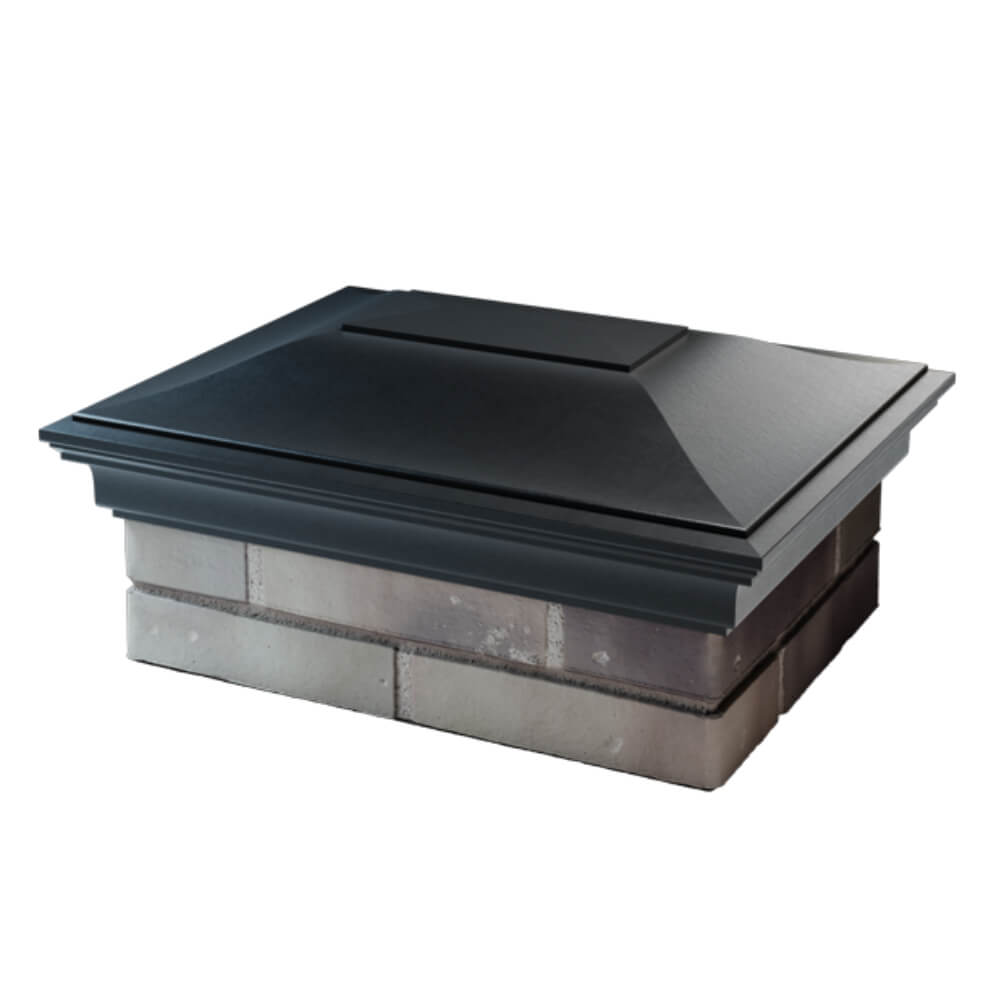 Колпак Zking Монблан Черный на столб 2х1.5 кирпича (515х385мм) в Тюмени фото