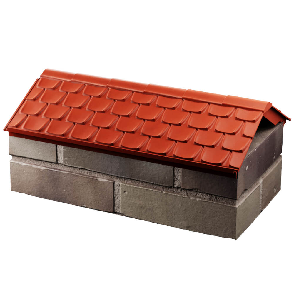 Парапет Zking Эльбрус Красный с посадкой на 1 кирпич (255мм) в Тюмени фото