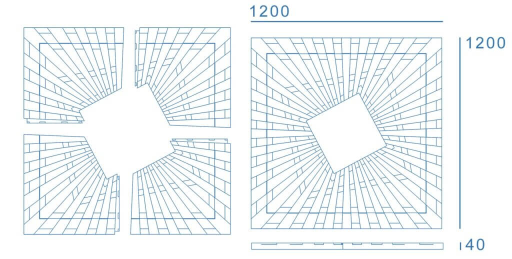 Приствольная решетка для дерева ZKING ATMOSPHERE 1.2х1.2м Черная в Тюмени фото