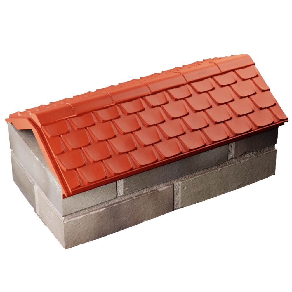 Парапет Zking Эльбрус Красный с посадкой на 1 кирпич (255мм) в Тюмени фото