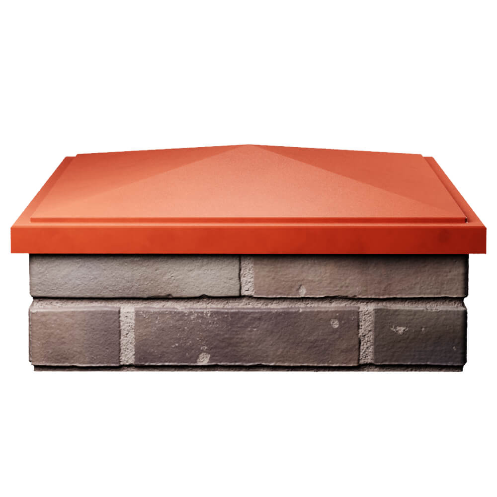 Колпак Zking БонаМоно Красный на столб 2х2 кирпича (515х515, 530х530мм) Тюмень фото