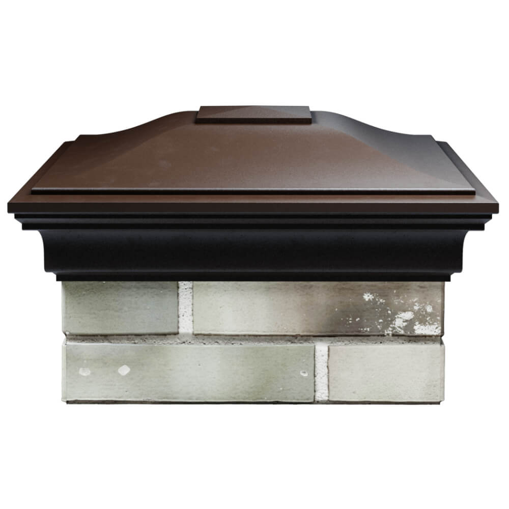 Колпак Zking Монблан Коричневый на столб 1.5х1.5 кирпича (385х385мм) Тюмень фото