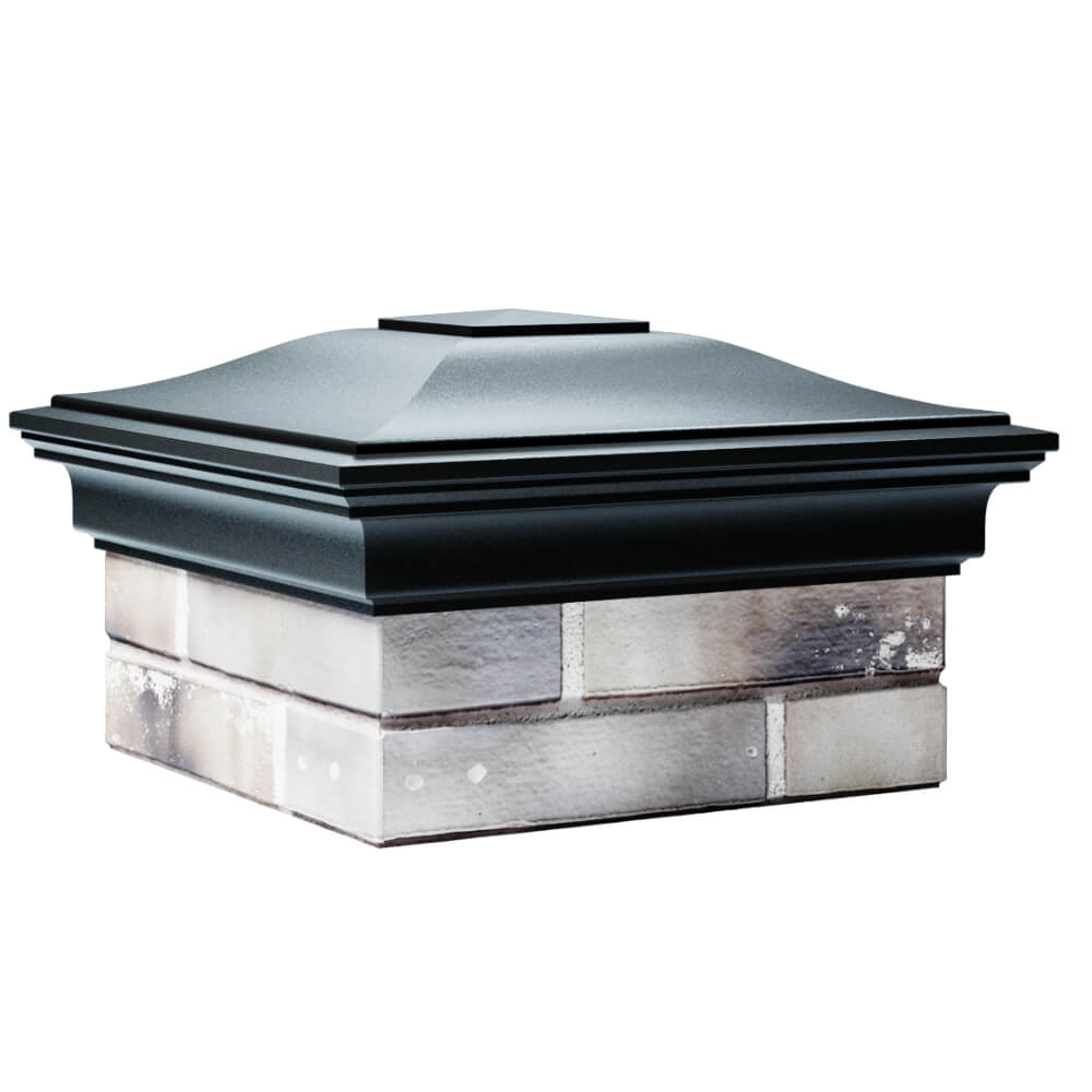 Колпак Zking Монблан Черный на столб 1.5х1.5 кирпича (385х385мм) в Тюмени фото