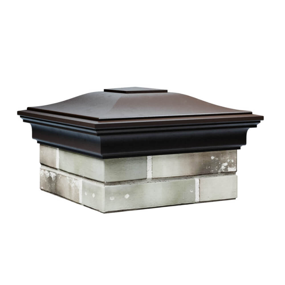 Колпак Zking Монблан Коричневый на столб 1.5х1.5 еврокирпича 0.7НФ (355х355мм) в Тюмени фото