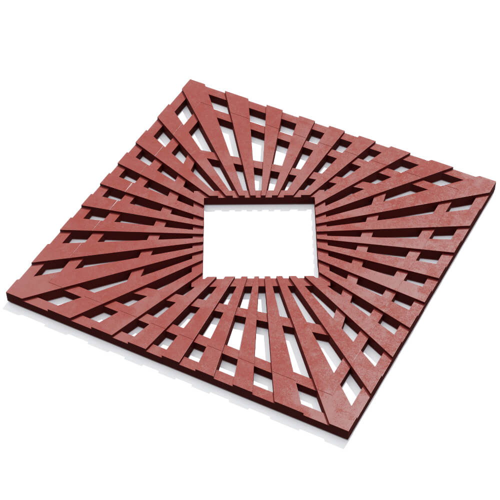 Приствольная решетка для дерева ZKING ATMOSPHERE 1.2х1.2м Красная в Тюмени фото