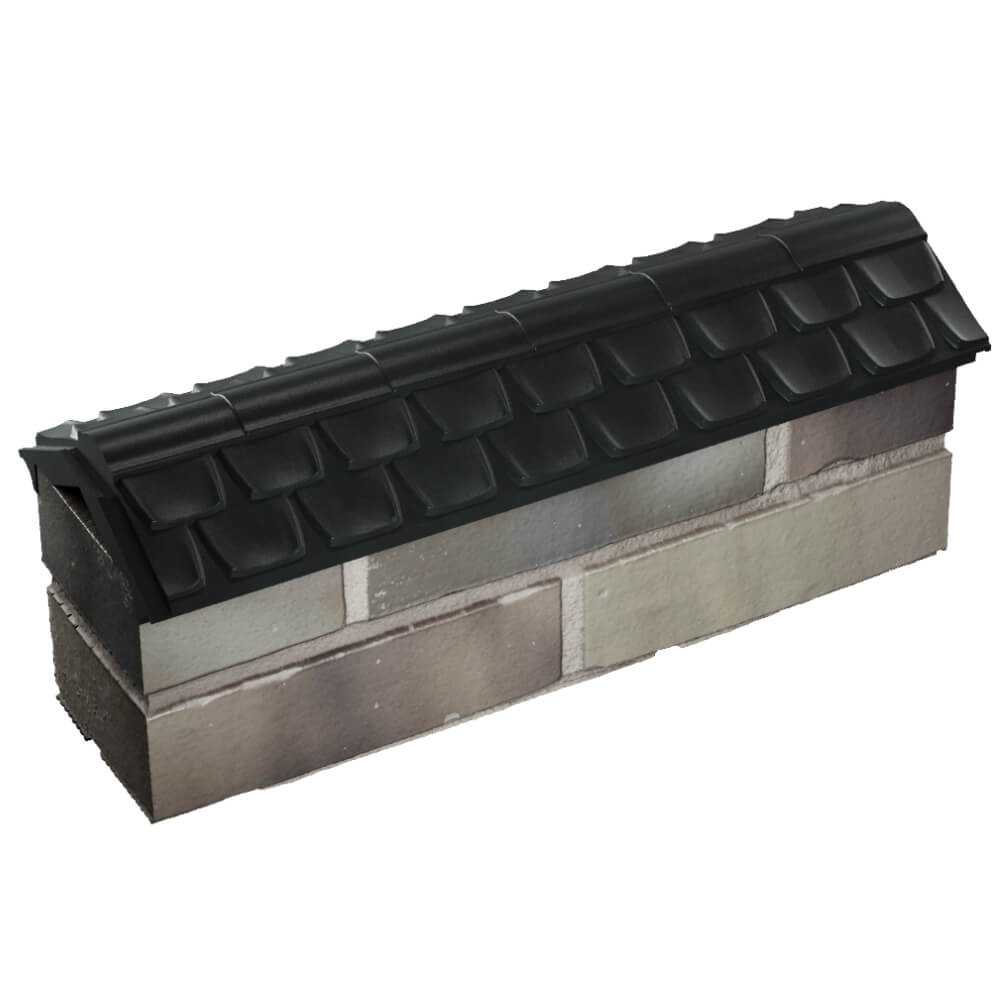 Парапет Zking Эльбрус Черный с посадкой на 0.5 кирпича (130мм) в Тюмени фото