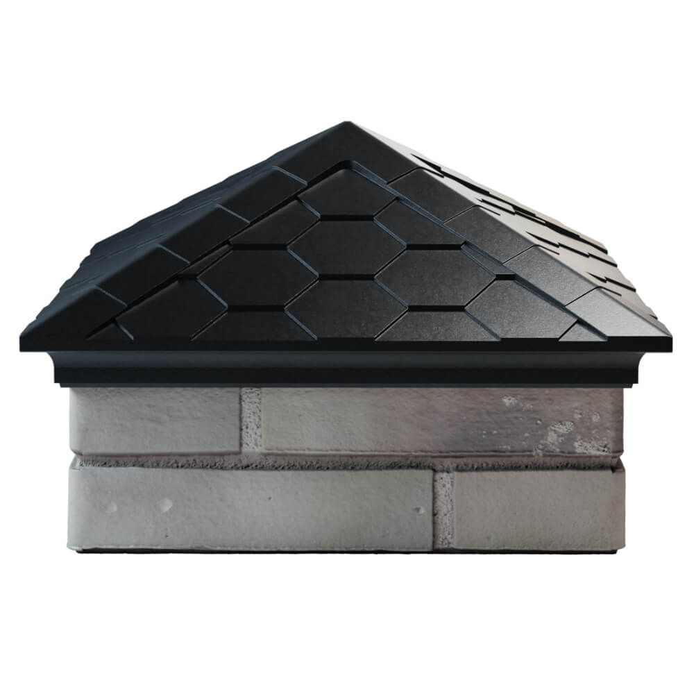 Колпак Zking Эверест Черный на столб 1.5х1.5 кирпича (390х390мм) Тюмень фото