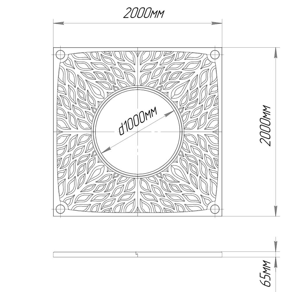 Приствольная решетка для дерева ZKING CRUST 2х2м Черная в Тюмени фото