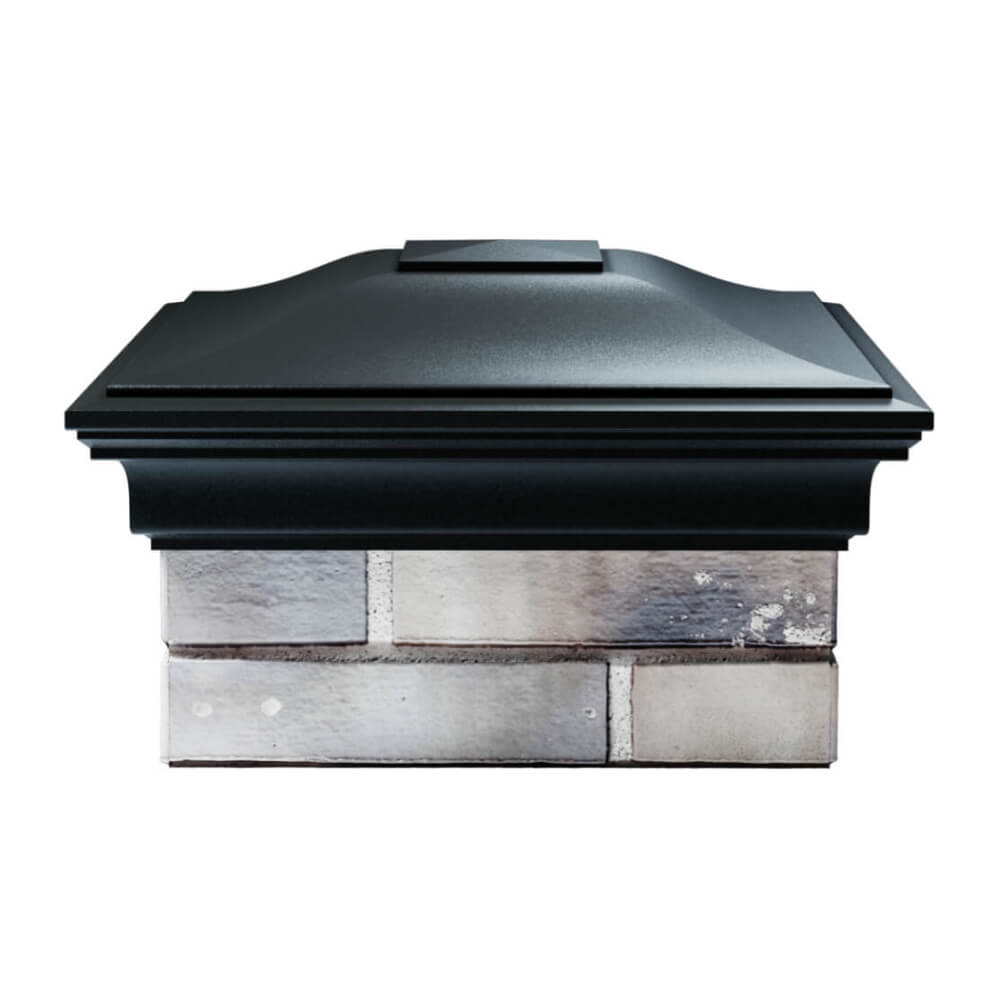 Колпак Zking Монблан Черный на столб 1.5х1.5 еврокирпича 0.7НФ (355х355мм) Тюмень фото