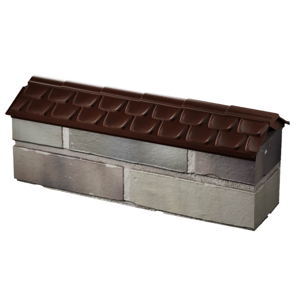 Парапет Zking Эльбрус Коричневый с посадкой на 0.5 кирпича (130мм) в Тюмени фото