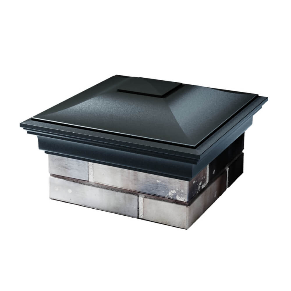 Колпак Zking Монблан Черный на столб 1.5х1.5 еврокирпича 0.7НФ (355х355мм) в Тюмени фото