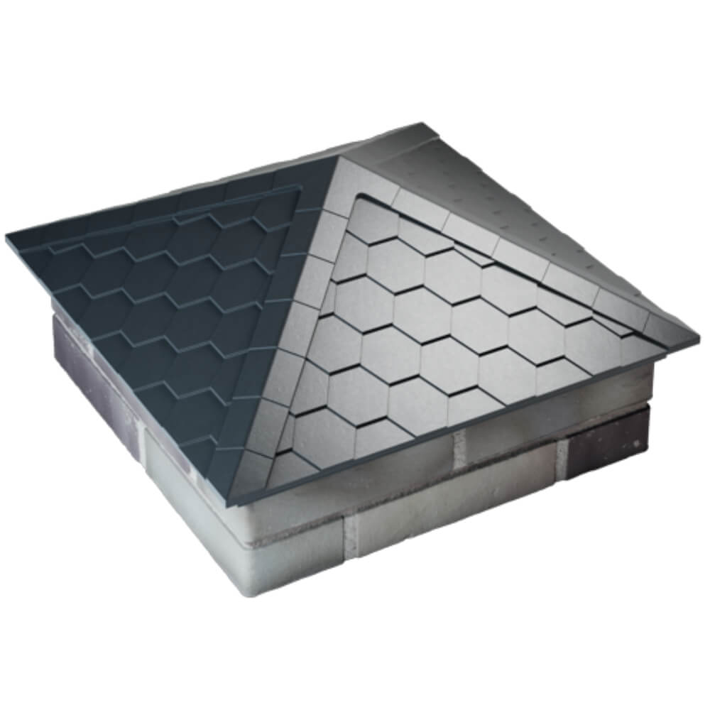 Колпак Zking Эверест Серый на столб 2х2 кирпича (535х535мм) Тюмень фото